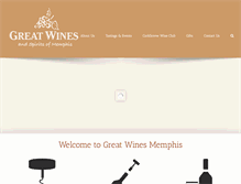 Tablet Screenshot of greatwinesmemphis.com